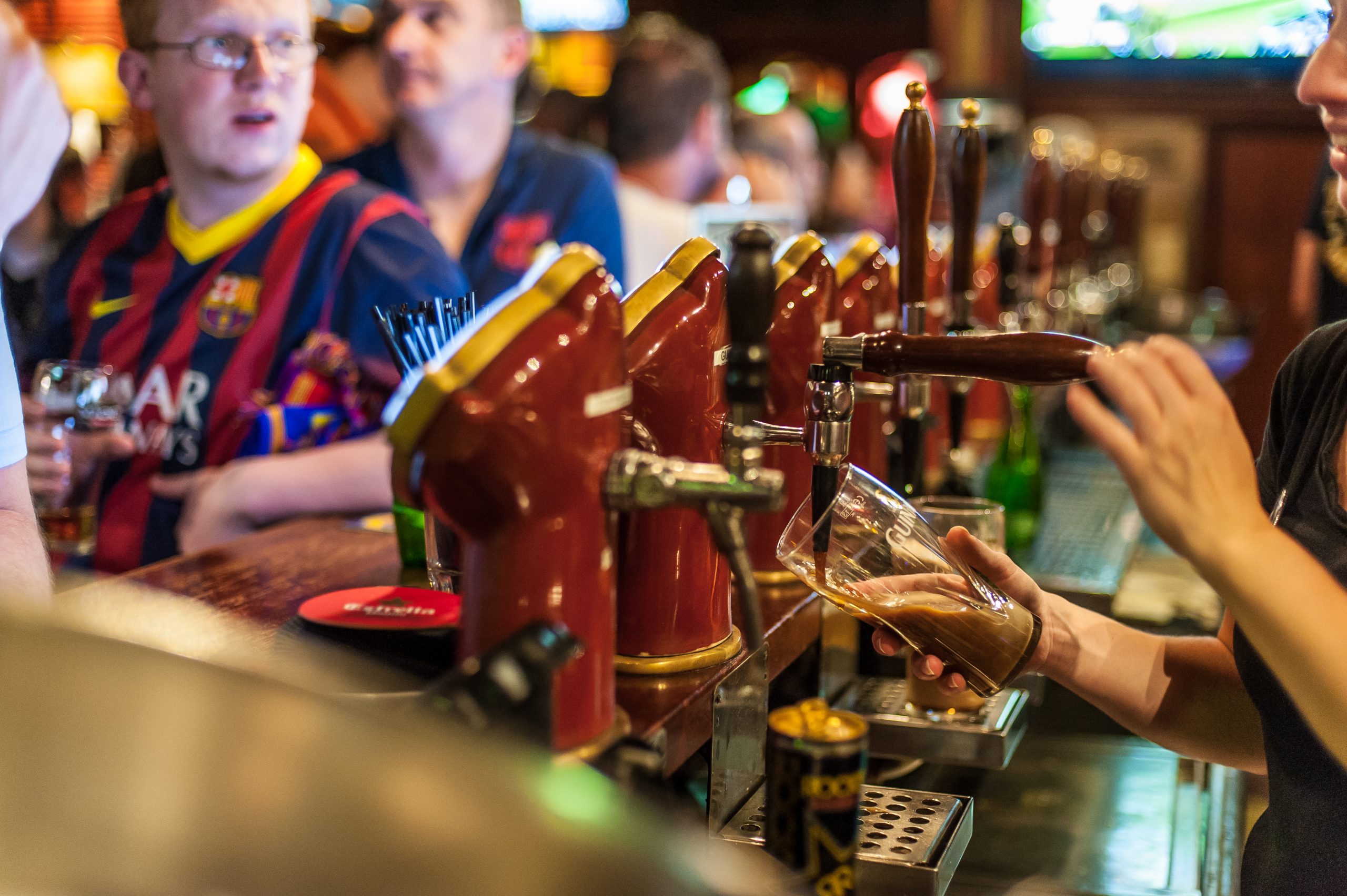 Irish Pub en Barcelona con cerveza Guinness