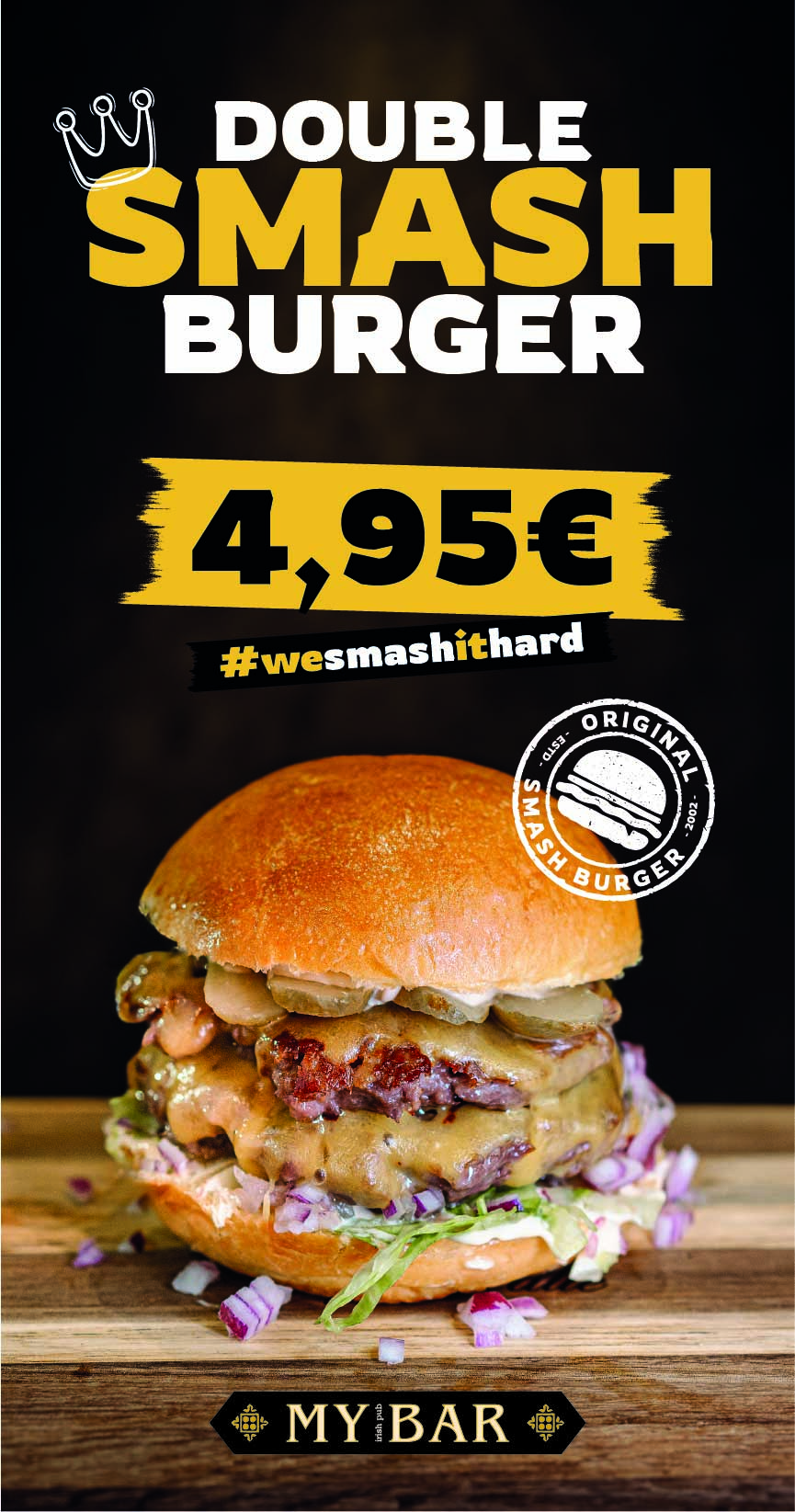 Promoción Smash Burger My Bar Irish Pub